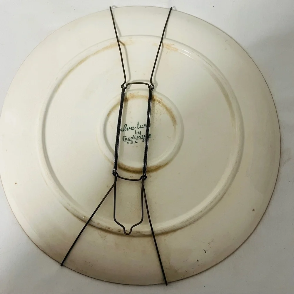 Vintage Collectible Plate Iva-lure Crooksville Pinkie & Blue Boy Circa 1940 EUC